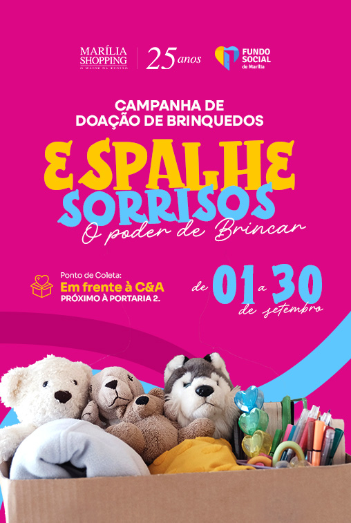 Arrecadação de Brinquedos no Marília Shopping